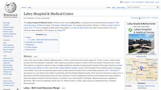 
                            9. Lahey Hospital & Medical Center - Wikipedia