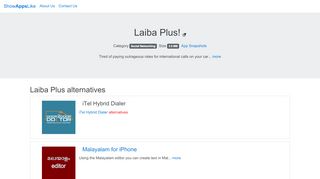 
                            3. Laiba Plus alternatives - similar apps - showappslike.com