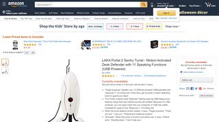 
                            4. LAKA Portal 2 Sentry Turret - Motion Activated ... - Amazon.com