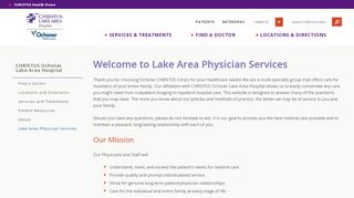 
                            1. Lake Area Physician Services - CHRISTUS Health