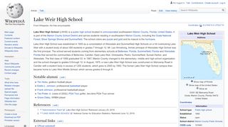 
                            4. Lake Weir High School - Wikipedia