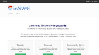 
                            7. Lakehead University myAwards
