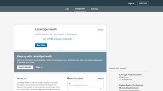 
                            5. Lakeridge Health | LinkedIn