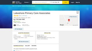 
                            2. Lakeshore Primary Care Associates 4855 Camp Rd, Hamburg ...