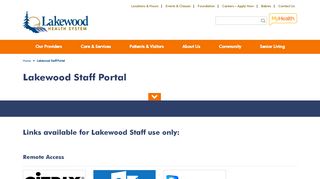 
                            2. Lakewood Staff Portal | Lakewood Health System