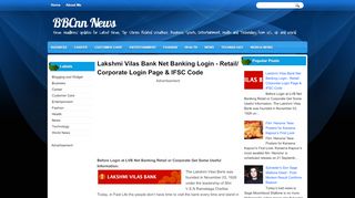 
                            7. Lakshmi Vilas Bank Net Banking Login - Retail/ …