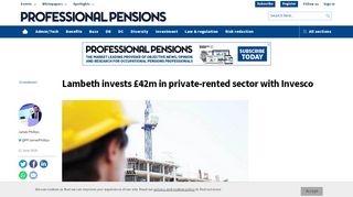 
                            9. Lambeth invests £42m in private-rented sector with Invesco