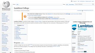 
                            7. Lambton College - Wikipedia