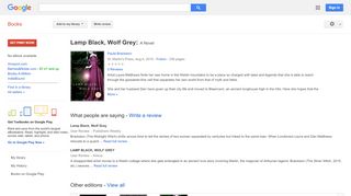 
                            8. Lamp Black, Wolf Grey: A Novel