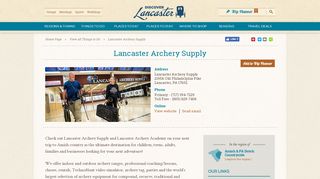 
                            3. Lancaster Archery Supply | Pennsylvania Dutch …