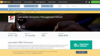 
                            3. Lancaster University Management School | Lancaster MBA | TopMBA ...