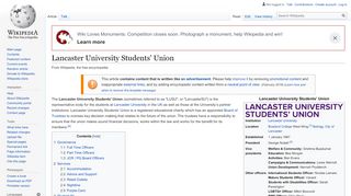 
                            6. Lancaster University Students' Union - Wikipedia