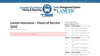 
                            8. Lancer Insurance – Hours of Service QUIZ – Lancer ...