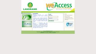 
                            9. Landbank weAccess Institutional Internet Banking Login