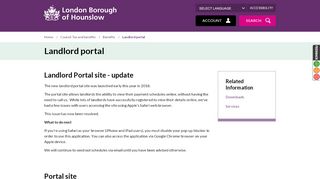 
                            2. Landlord portal | Landlord portal | London Borough of Hounslow