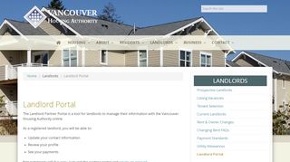 
                            7. Landlord Portal | Landlords - Vancouver Housing Authority