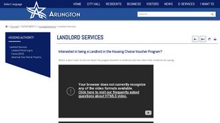 
                            11. Landlord Services - City of Arlington