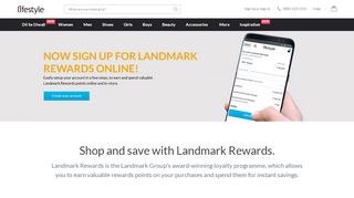 
                            2. Landmark Rewards - Online Shopping at Lifestyle