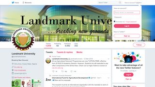 
                            8. Landmark University (@LandmarkUnivers) | Twitter