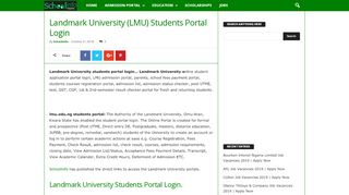
                            9. Landmark University (LMU) Students Portal Login - Schoolinfong.com
