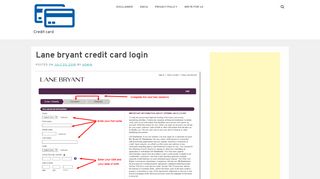 
                            8. Lane bryant credit card login - Credit card