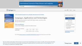 
                            9. Languages, Applications and Technologies - Springer Link