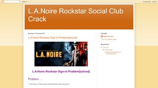 
                            3. L.A.Noire Rockstar Social Club Crack