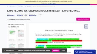 
                            4. LAPU HELPING 101_ ONLINE SCHOOL SYSTEM.pdf - Course Hero