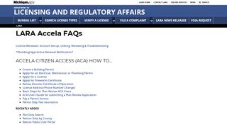 
                            2. LARA - LARA Accela FAQs - State of Michigan