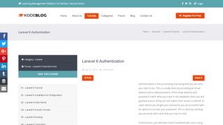 
                            2. Laravel 5 Authentication - kode-blog.io