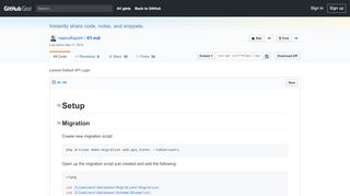 
                            4. Laravel Default API Login · GitHub