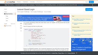 
                            2. Laravel Guest Login - Stack Overflow