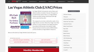 
                            8. Las Vegas Athletic Club (LVAC) Prices - Gym Membership Fees