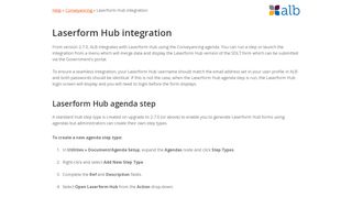 
                            3. Laserform Hub integration - Advanced