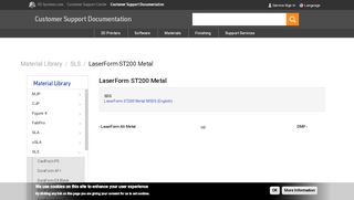 
                            7. LaserForm ST200 Metal | Materials - 3D Systems