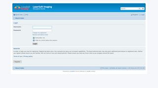 
                            3. LaserSoft Imaging - User Control Panel - Login