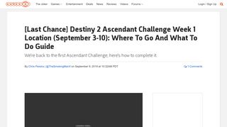 
                            2. [Last Chance] Destiny 2 Ascendant Challenge Week 1 Location ...