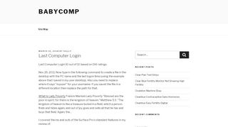 
                            6. Last Computer Login – BabyComp - babycomp-ladycomp.com