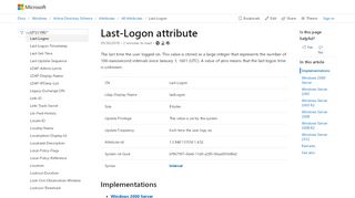 
                            7. Last-Logon attribute - Windows applications | …