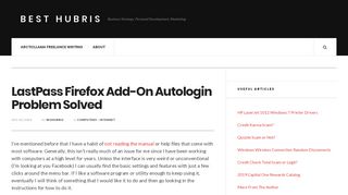 
                            9. LastPass Autologin Firefox Add-On Password Manager ...