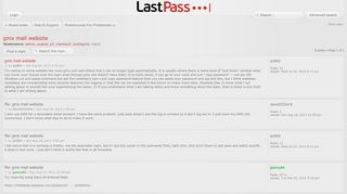 
                            6. LastPass Forums • View topic - gmx mail website