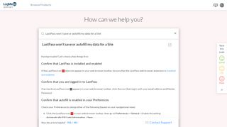
                            7. LastPass won't save or autofill my data for a Site