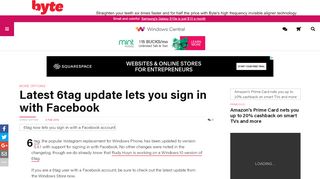
                            2. Latest 6tag update lets you sign in with Facebook | Windows ...