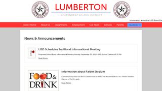 
                            8. Latest news - Lumberton ISD