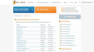 
                            6. Latest Submissions | Open Bug Bounty | Website ...