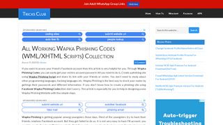 
                            7. (*Latest*) Wapka Phishing Codes [WML/XHTML Scripts ...