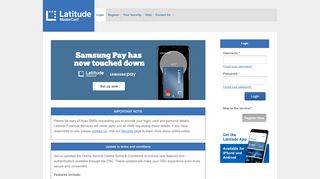 
                            9. Latitude MasterCard Online Service Centre