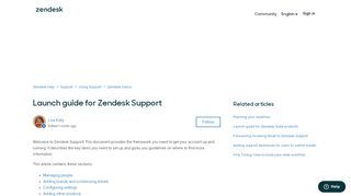 
                            3. Launch guide for Zendesk Support – Zendesk help