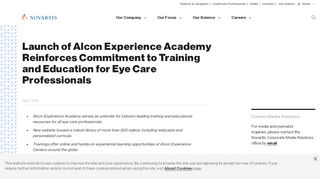 
                            1. Launch of Alcon Experience Academy Reinforces ... - Novartis