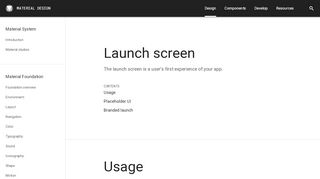 
                            9. Launch screen - Material Design